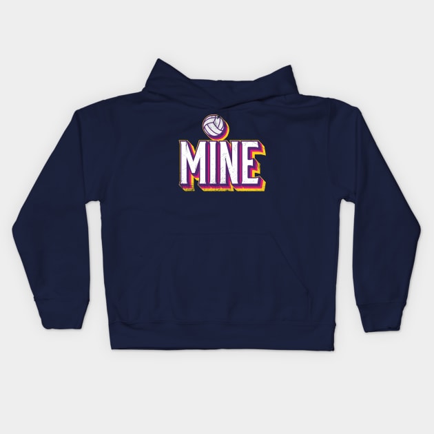 Volleyball Mine Kids Hoodie by bluerockproducts